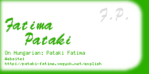 fatima pataki business card
